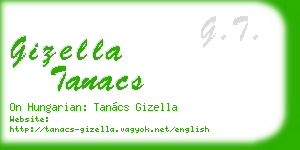 gizella tanacs business card